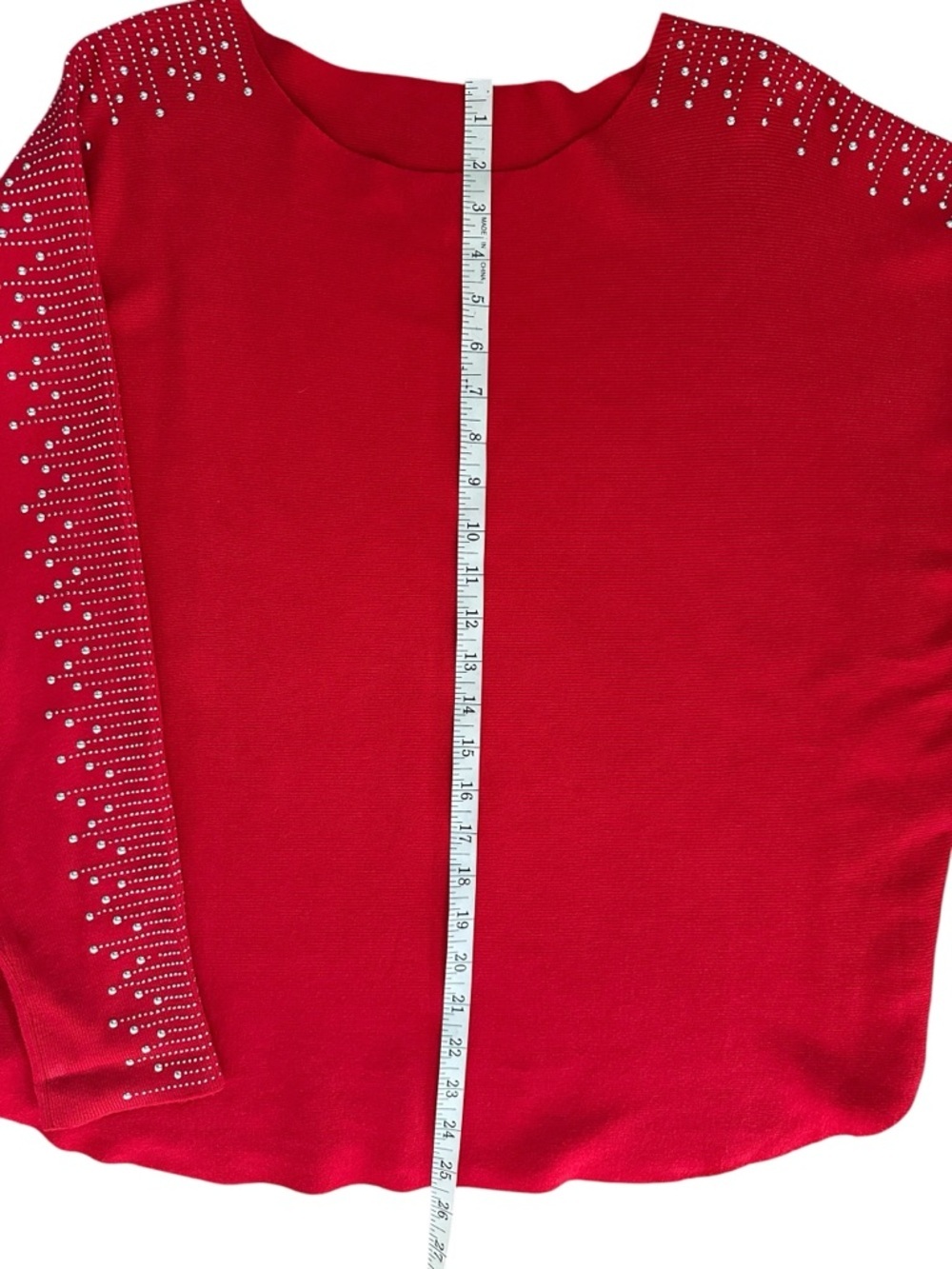 ❤️ Red Embellished Batwing Sweater | XL - Picture 7 of 13